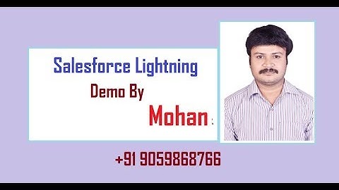 What Is SalesForce Lightning | Salesforce Lightning Demo by Mohan |