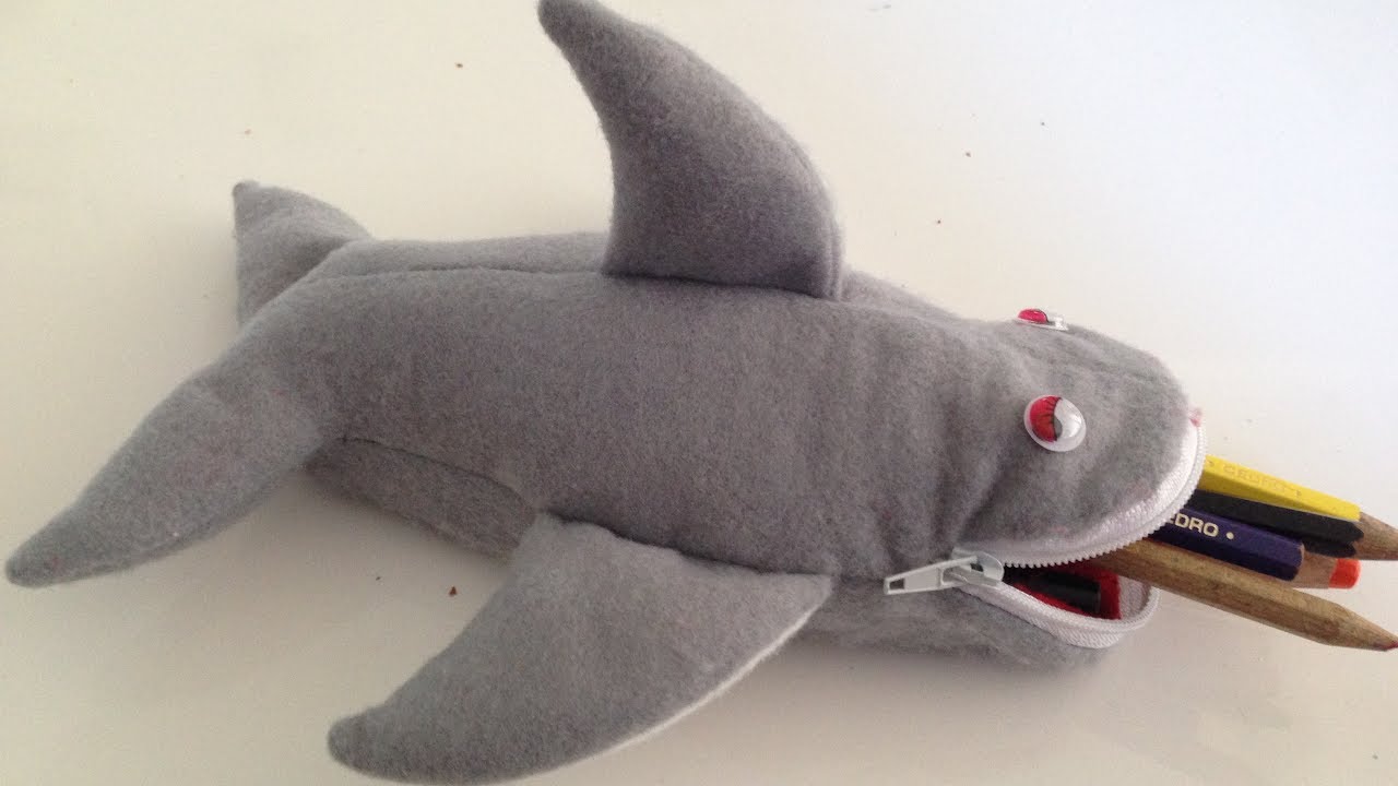 estuche tiburon / shark case manualidades de animales
