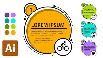 How to Create Steps Infographic Design (3) | Adobe Illustrator Tutorials