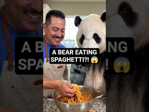 You Won't Believe What This Bear Is Eating! 😱🐻 #Bear #Animals #FunnyAnimals #Wildlife #Spaghetti