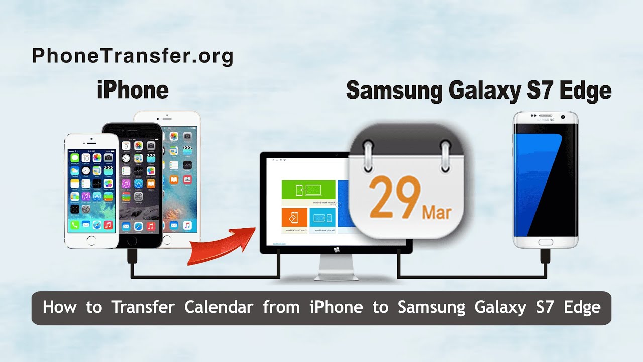 How to Transfer Calendar from iPhone to Samsung Galaxy S7 Edge, Switch