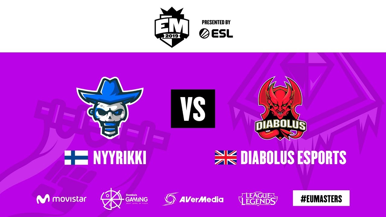 LOL - NYYRIKKI vs DIABOLUS ESPORTS - European Masters S3 Dia 2 juegos panamericanos 2019 en vivo