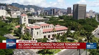 City closes non-essential offices, facilities Friday amid storm threat
