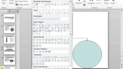 PowerPoint 2010 Add a Shape