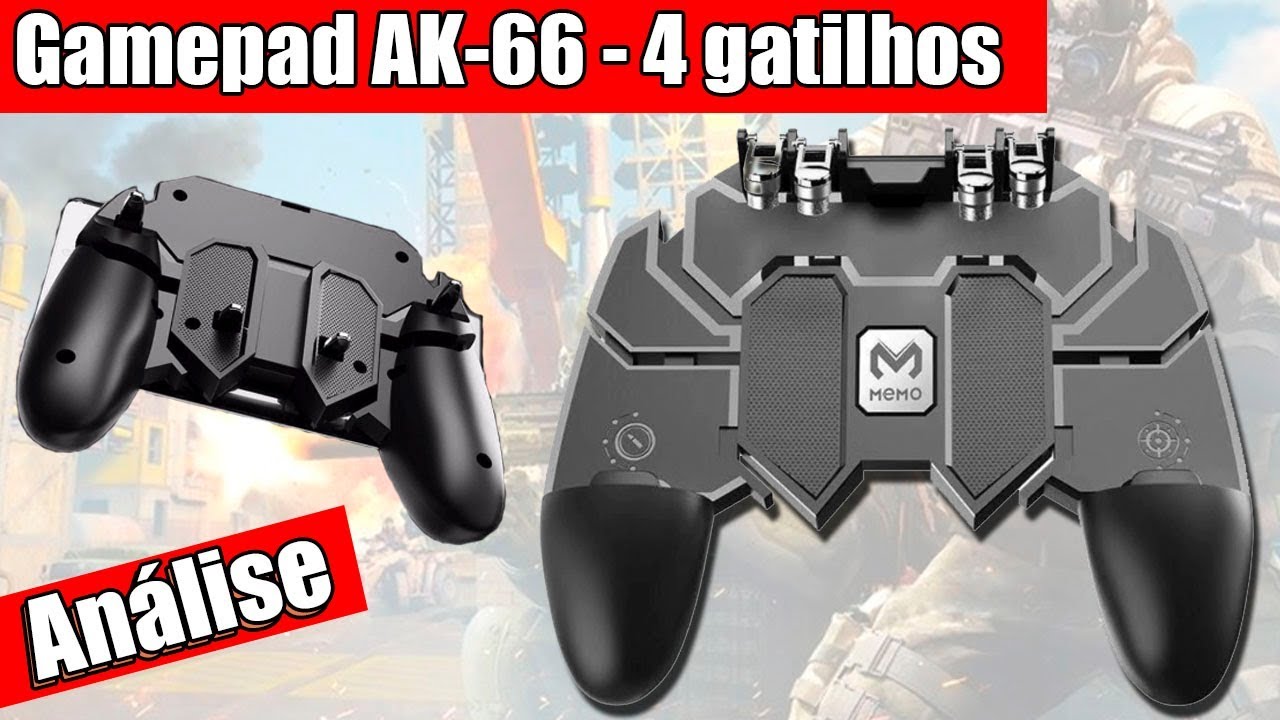AnÃ¡lise do Gamepad ak66 com 4 gatilhos no Free fire e Call of Duty (COD) - 