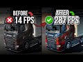 ETS2: BEST DEVELOPER CONSOLE SETTINGS TO BOOST FPS | Run ETS2 on Low-End PC thumbnail
