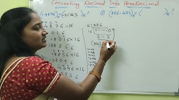 Computer Number System|| Part -9 || Converting Decimal into Hexadecimal Both in Telugu And English