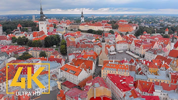 4K Tallinn Aerial View - Best Views of Tallinn from Above - Trip to Estonia