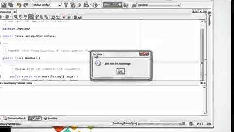 How to make message dialog with Joptionpane in java swing programing for beginners