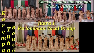 Juara 1 Lomba Vocal Group BNKP antar jemaat Oleh BNKP Jemaat TUHOBO'USO //Judul *Damei Ita Manuria*