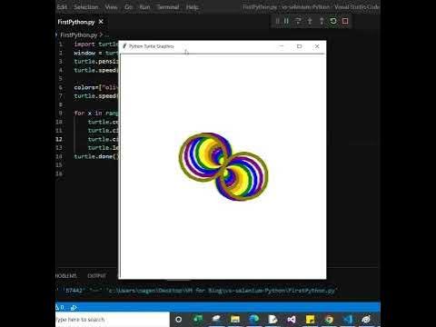 Draw Overlap circle in Python Turtle graphic - YouTube