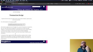 Enterprise Architecture - Domain Logic Patterns