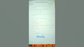 Bsc 3rd semester Chemistry G E question paper