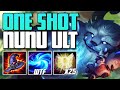 DON'T STAND IN THE NUNU ULT OR YOU'LL GET ONE SHOT! (900 AP NUNU) - League of Legends