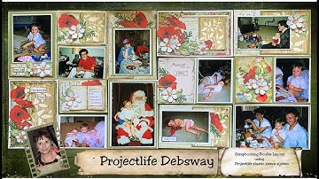 How to scrapbook a Layout for a scrapbook album tutorial video -using Pocket page Projectlife system