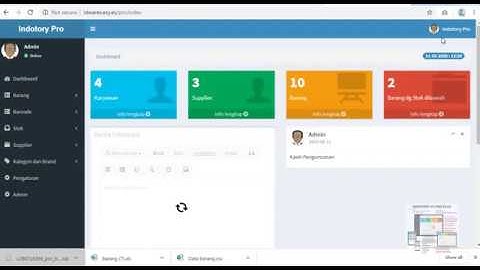 Source Code Aplikasi Stok barang - Inventory - Stock Management berbasis Web . PHP Mysql, Bootstrap