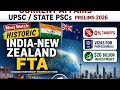 India-New Zealand FTA Explained| UPSC Current Affairs by Satendra Singh