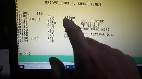 Easy ml subroutine using rom routines 6809 6309 cpu