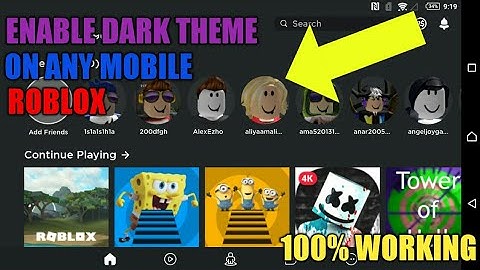 HOW TO ENABLE DARK THEME ON ROBLOX ON ANY MOBILE (ANDROID /IOS) || By Mixed Tutorials