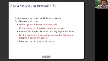 Niels van der Weide, Constructing 1-truncated finitary higher inductive types as groupoid quotients