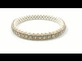 #Beading4perfectionists : 1920's Art Deco style tennis bracelet. Cupchain in a CRAW