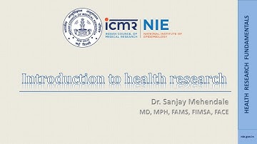 Introduction to Health Research