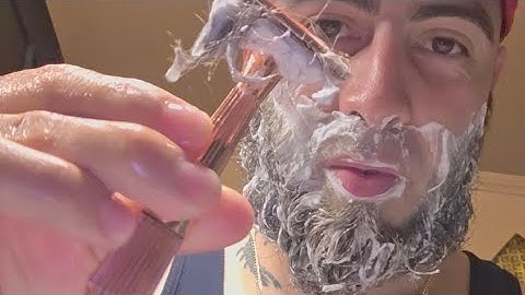 LEAF SHAVE ASMR! LEAF TWIG VS HUGE BEARD!