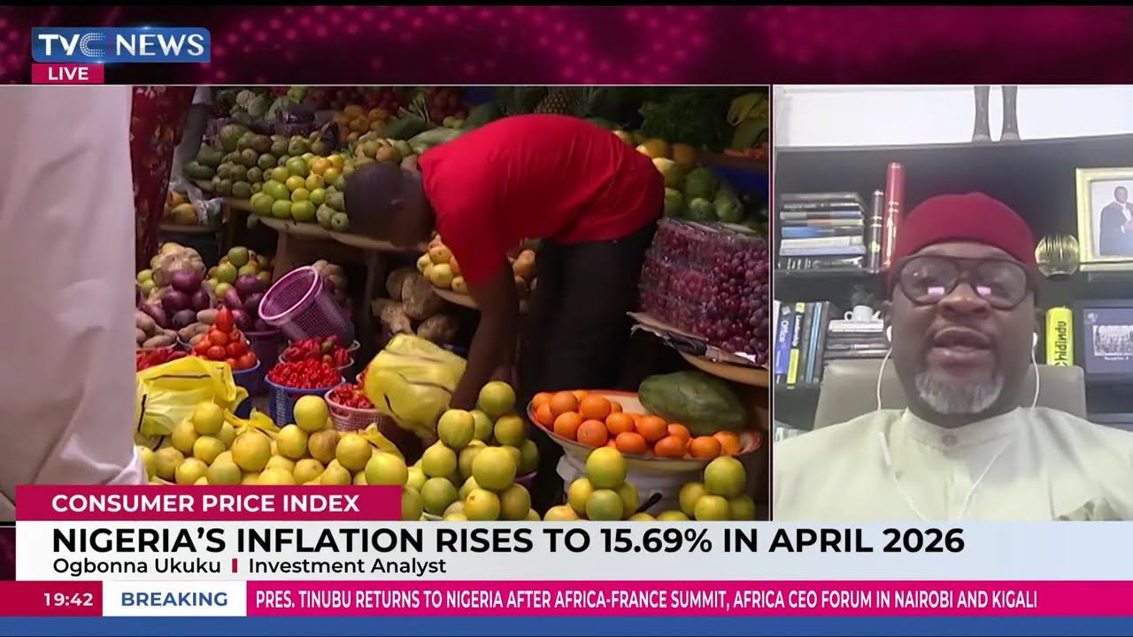 Nigeria's Inflation Rises To 15.69% In April 2026