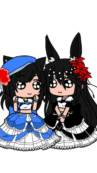 Brittany and Elise cosplaying because yes! ✨️🖤💙🖤💙✨️(gift for @mittany-b21)