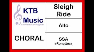 Sleigh Ride (Ronettes) SSA Choir [Alto Part Only]