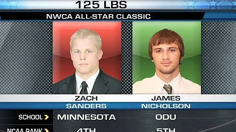 Zach Sanders vs James Nicholson - 125 lbs. - 2009 ...