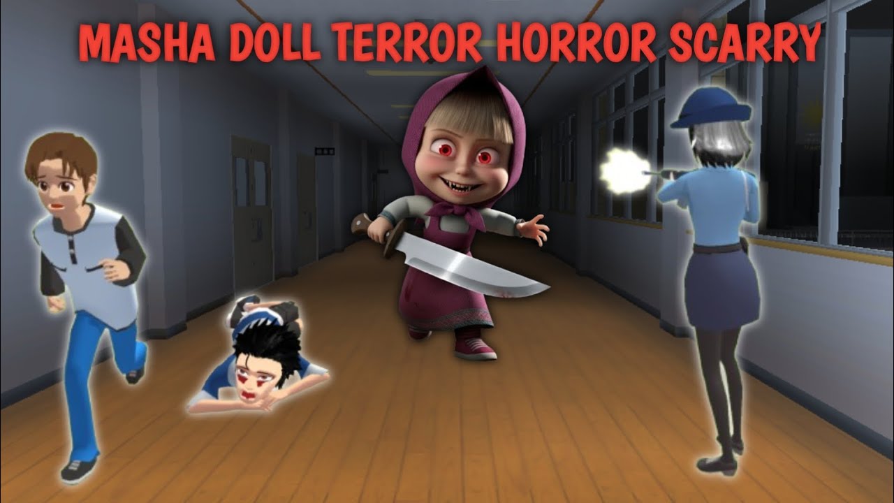 BONEKA MASHA TERROR SEKOLAH SAKURA 😱 perjuangan Yuta selamatkan Taiga 😫 || SAKURA SCHOLL SIMULATOR