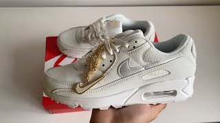 yellow nike air max 90 with chain