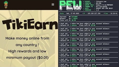 Script Website Tikiearn Auto Bypass Antibotlinks + RecaptchaV2 Earn Token | By MR.PEW