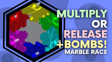 6 Player Multiply Or Release with Bombs! - Algodoo Marble Race
