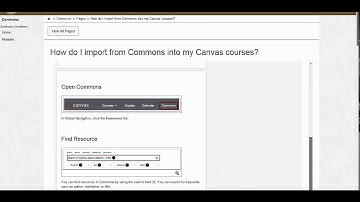 Canvas Commons Tutorial