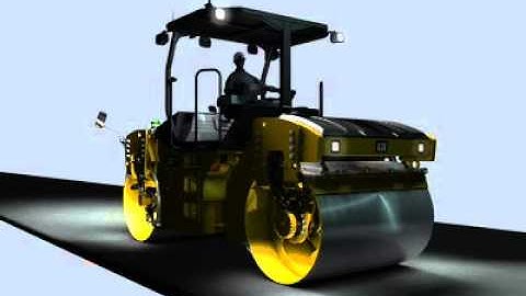 Nightime Operation on Cat® Tandem Vibratory Rollers Animation