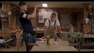 Jay Chaikin's game room featuring repurposed architectural antiques and an old truck running again. Information