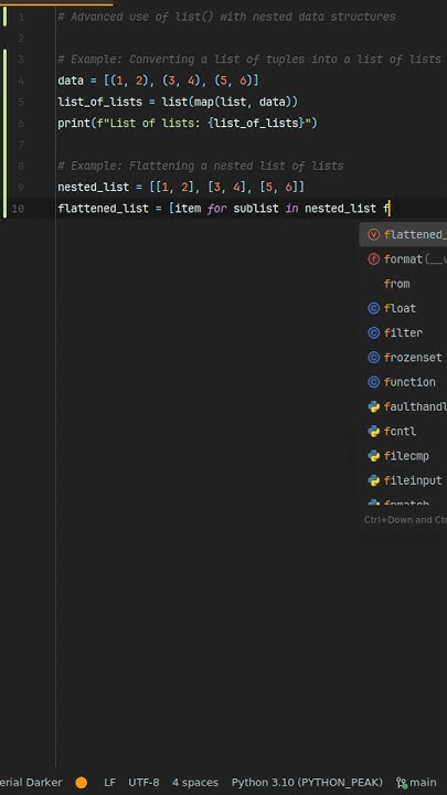 How to efficiently use list() with nested data structures? unlock the ...