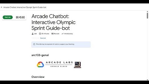 Arcade Chatbot  Interactive Olympic Sprint Guide bot #arc133 genai #qwiklabs