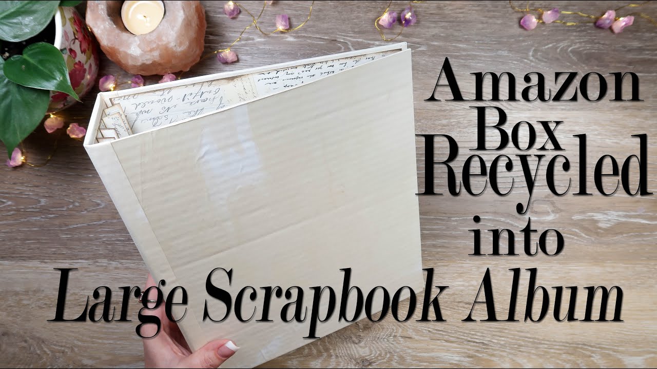 Recycled  Box into a Large Scrapbook Album Cover 