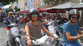 Vespa -Treffen in Traunstein 29.07.2023 Italienische Nacht Abfahrt