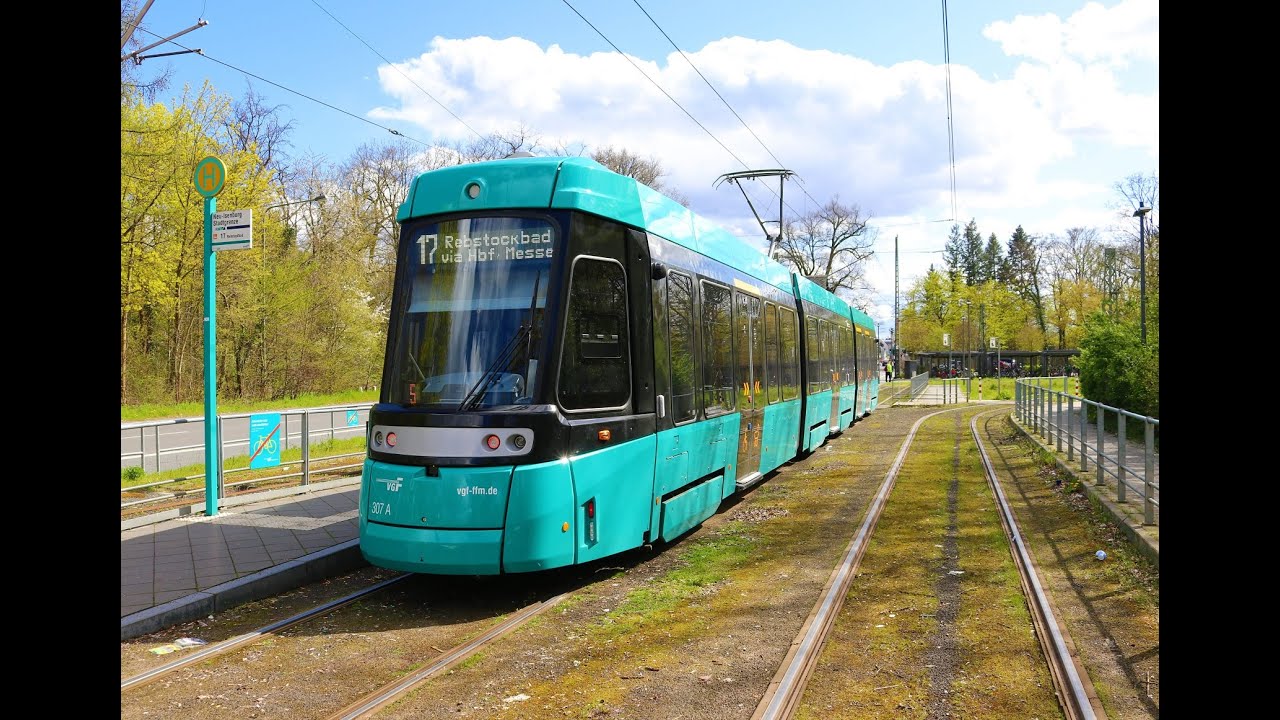 [Mitfahrt in neuen T-Wagen] VGF Straßenbahn Frankfurt Alstom Citadis SX05 Wagen 307 auf der Linie 17