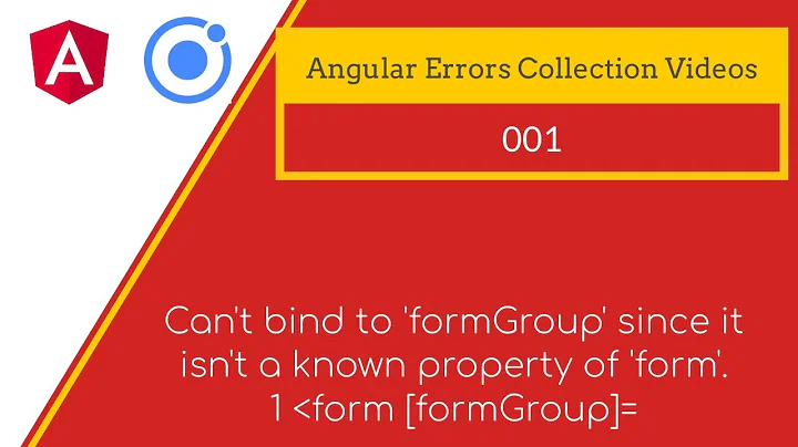 Angular Error : cant bind formgroup since isnt known property form form formgroup