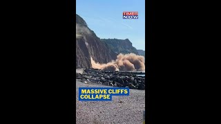 Hot Weather Causes Cliff Collapse In UK Beach | #shorts | #englishnews screenshot 1