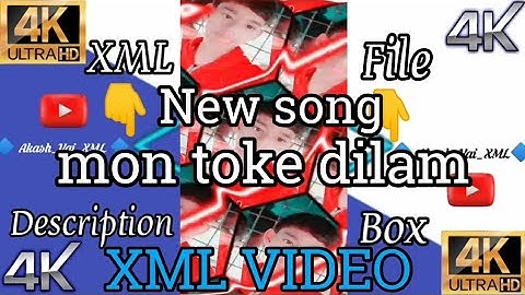 New Bangla song 🎶 mon toke dilam |XML VIDEO|alight motion XML VIDEO 💥