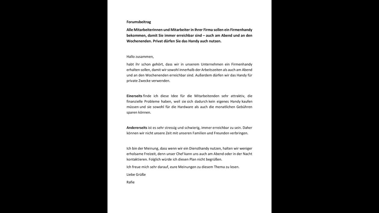 Forumsbeitrag telc dtb b2 pr fung youtube