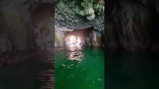 Diving in a sea mountain Cave ⛰️ #viral #trending #photography #subscribe #tiktok #daily #share #fpv