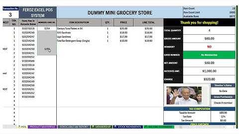 SARI SARI STORE SALES & INVENTORY MONITORING SYSTEM USING MS EXCEL