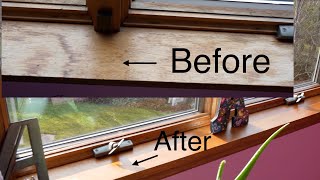 How to refinish a stained window sill